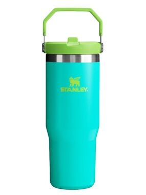 Stanley Turquoise Travel Tumbler with Lime Green Lid